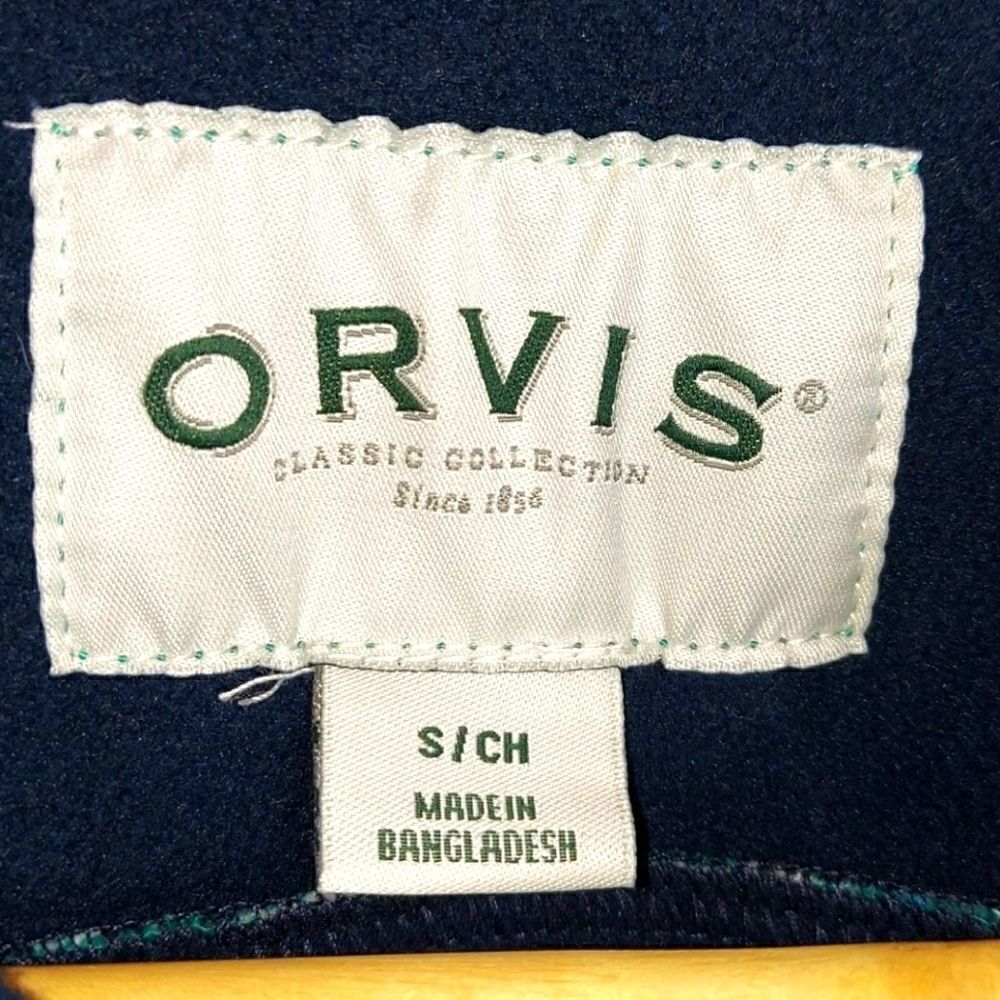 ORVIS Fleece Lined Plaid Flannel Shacket Sz S - Picture 5 of 9